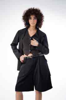 Tailored utility short and cropped jacket